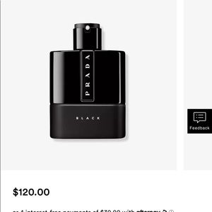 Brand new Prada black parfum